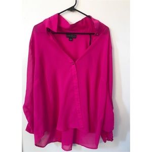 Fuschia button up.